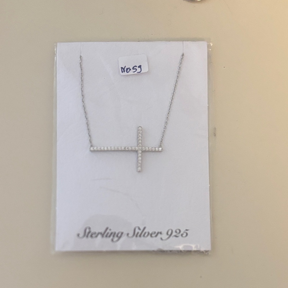 Sterling Silver Cross Necklace Sterling Silver 925
